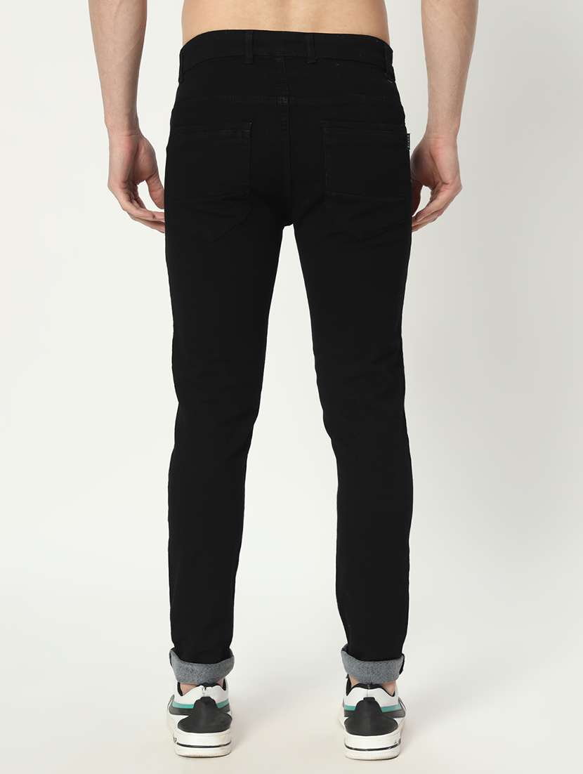 men mid rise plain denim jeans - 21025348 -  Standard Image - 2