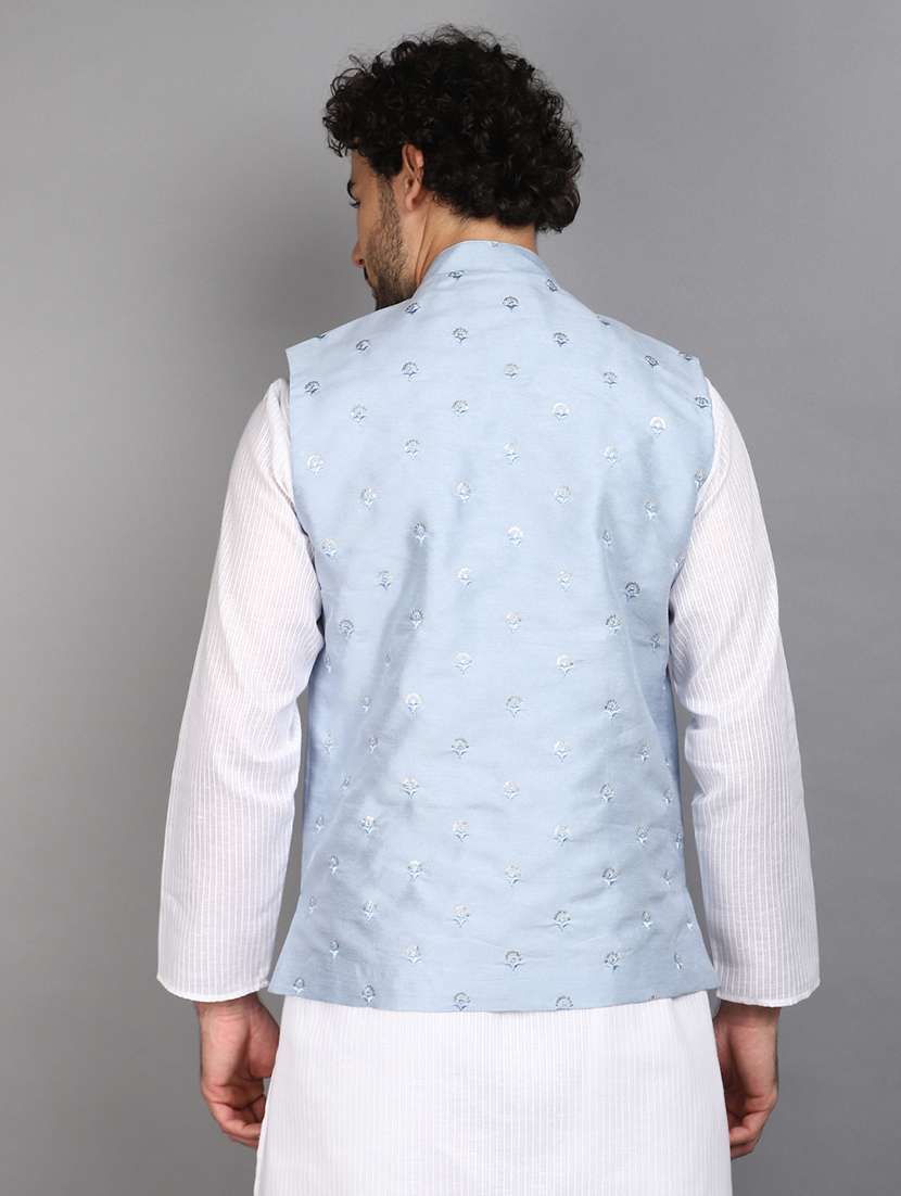 men mandarin neck nehru jacket - 21025402 -  Standard Image - 2