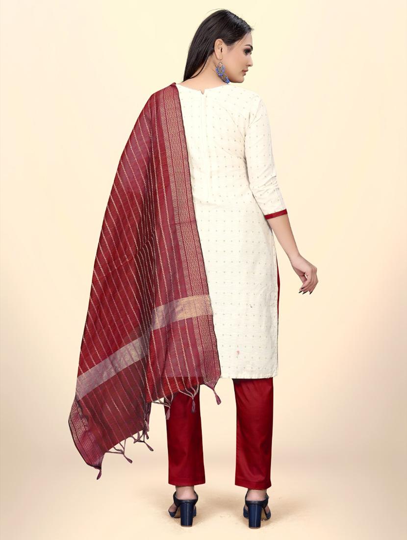 women self design semi-stitched suit set - 21026645 - Standard Image - 2