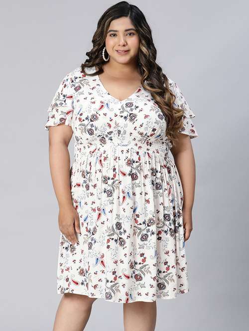 white viscose aline dress - 21027005 -  Standard Image - 0