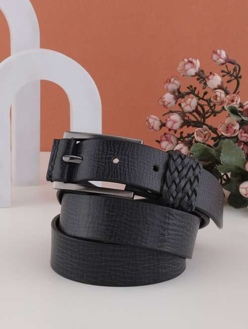 grey leather belt for women - 21027039 -  Standard Image - 0