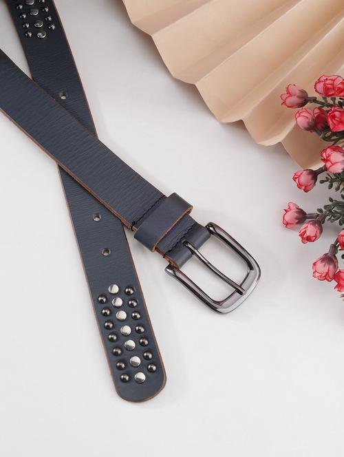 grey solid buckle belt - 21027046 -  Standard Image - 0