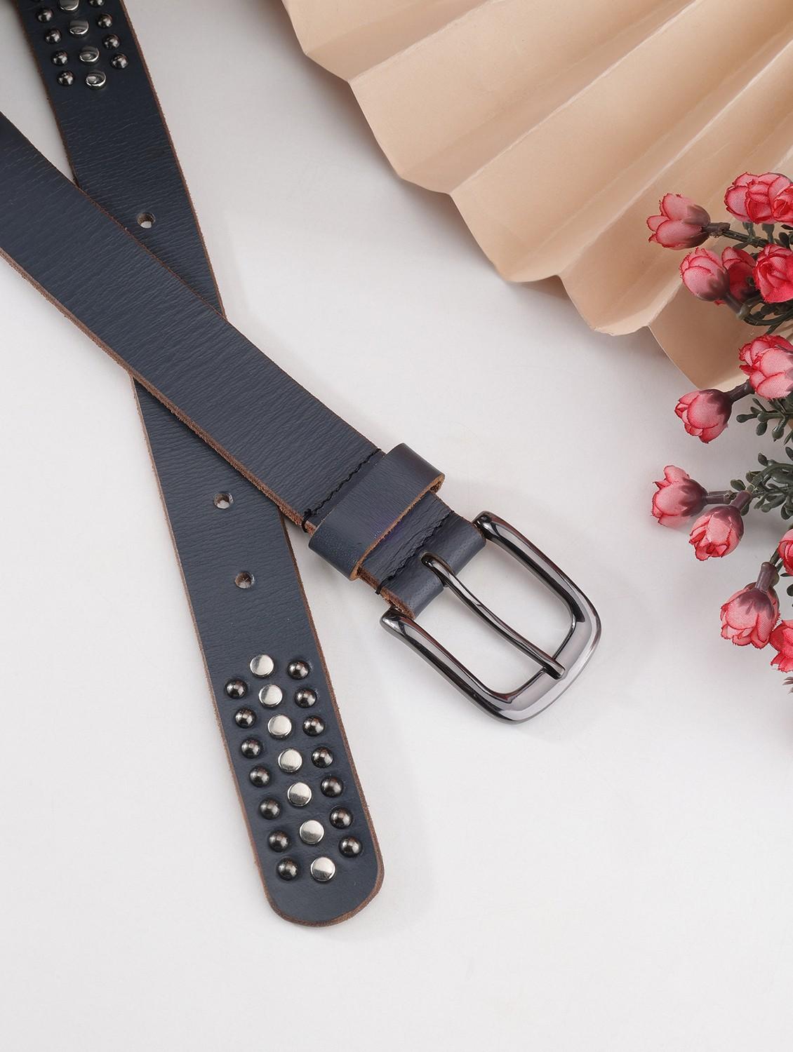 grey solid buckle belt - 21027046 -  Zoom Image - 0