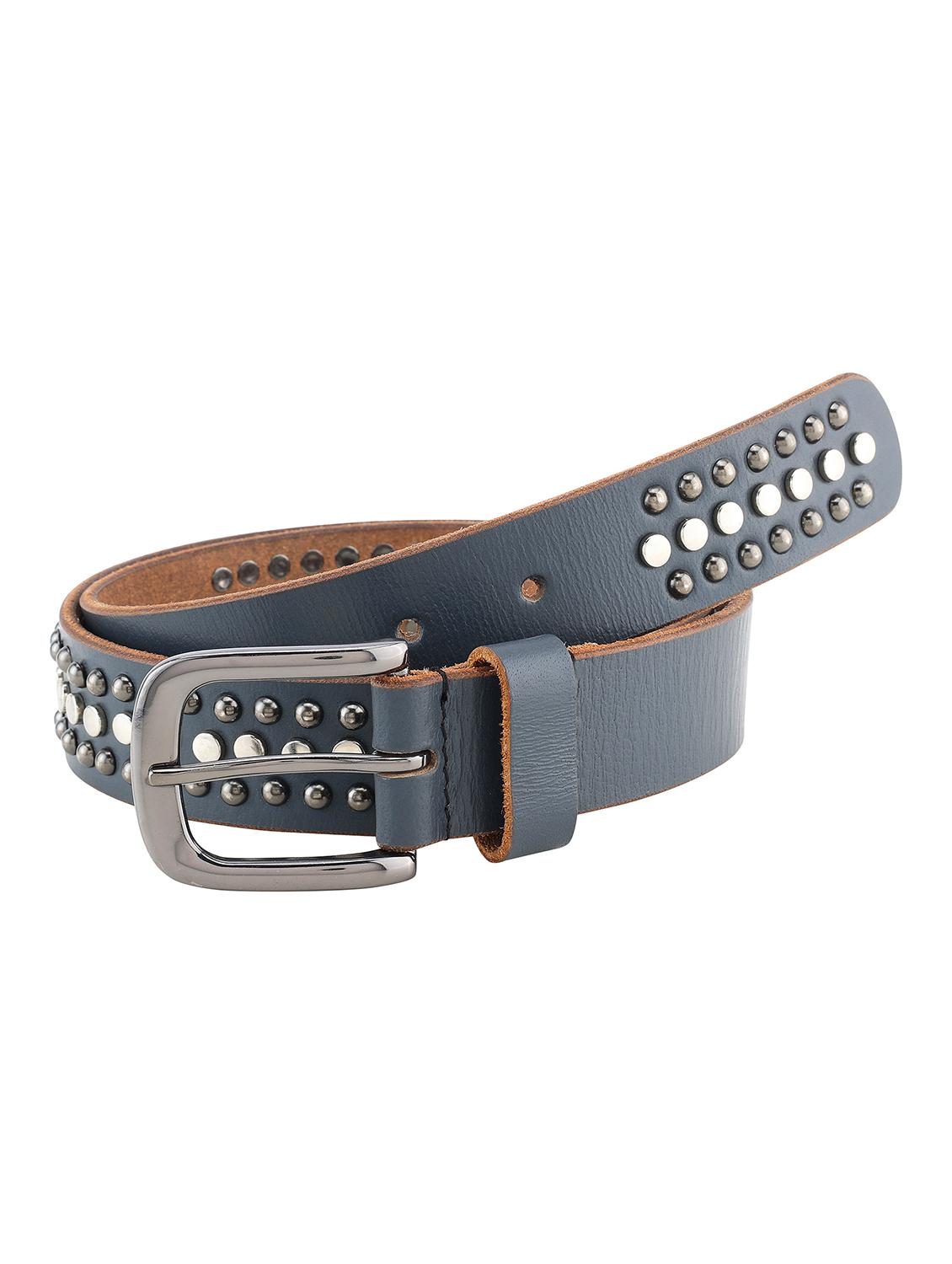 grey solid buckle belt - 21027046 - Standard Image - 2