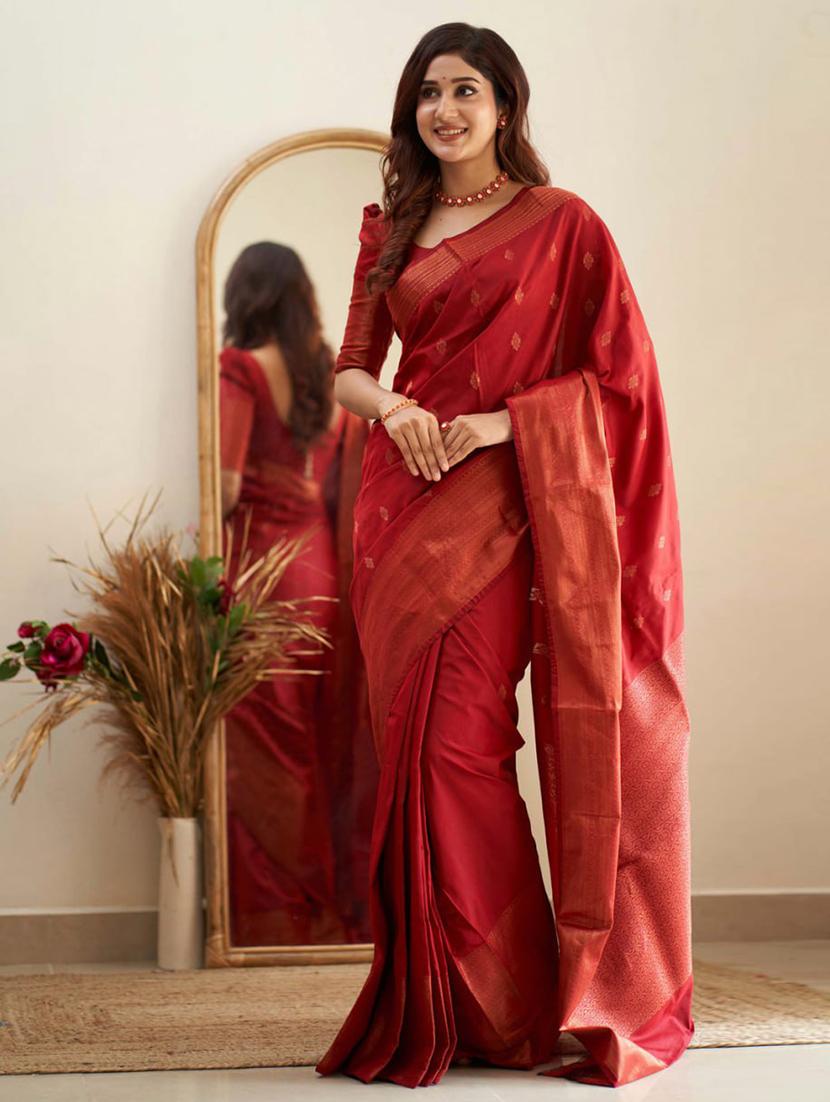 women self design banarasi saree with blouse - 21028715 - Zoom Image - 0