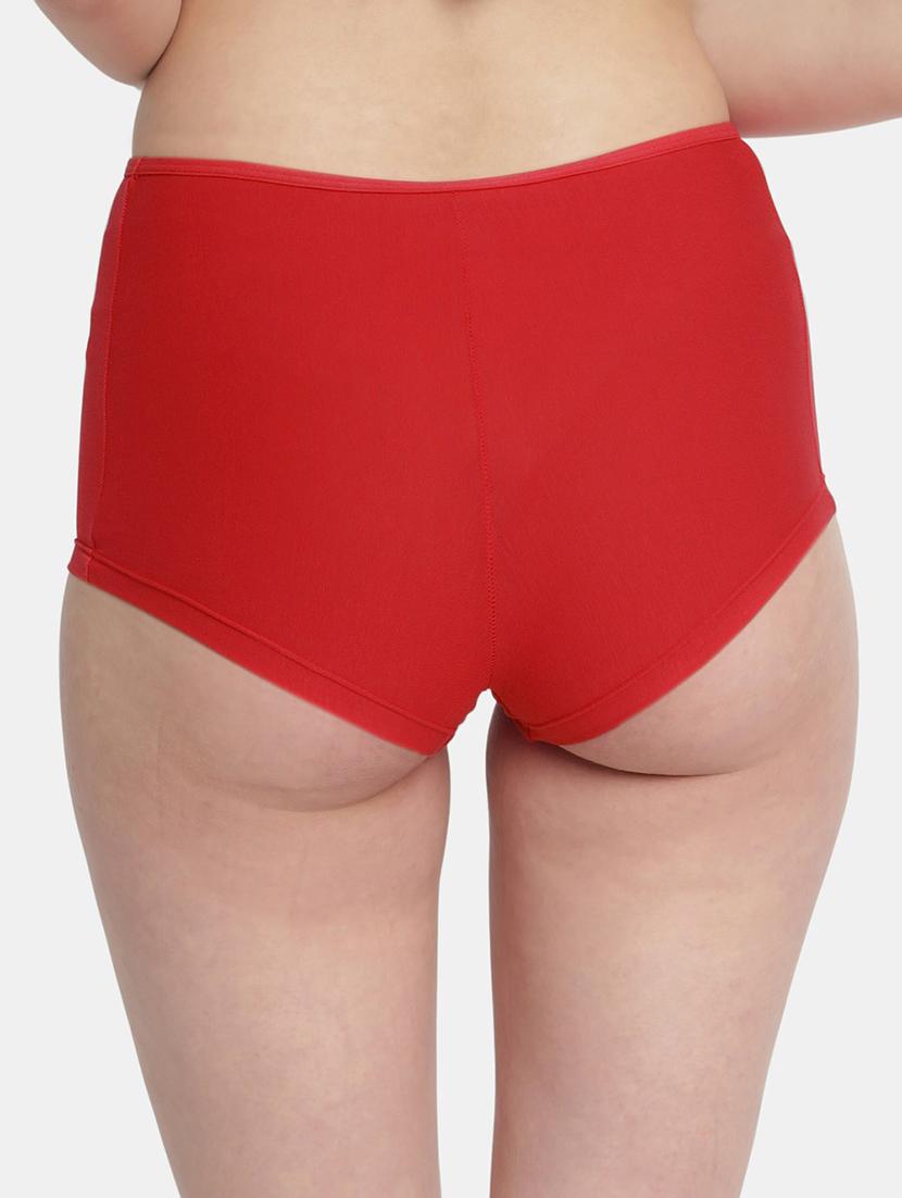 red lycra boy shorts panty - 21028853 - Standard Image - 2