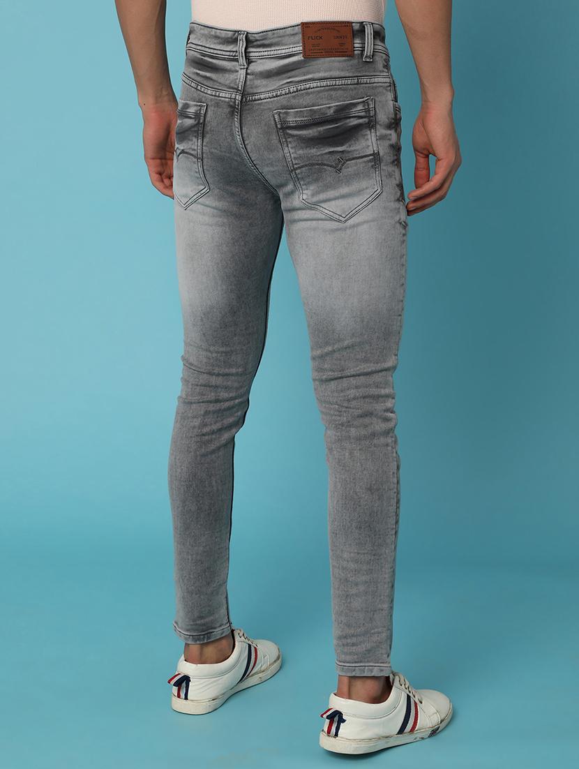 men mid rise plain denim jeans - 21029066 - Standard Image - 2