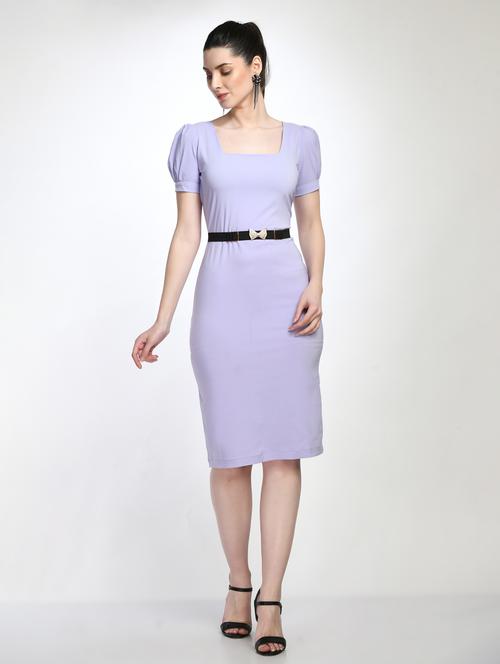 blue lycra blend sheath dress - 21029464 -  Standard Image - 0