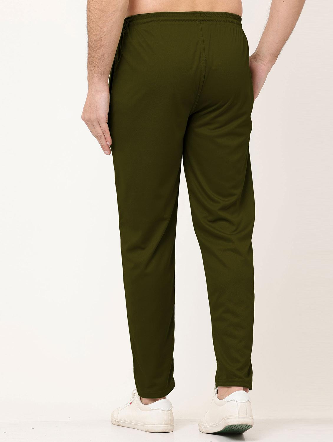 olive polyester full length track pant - 21029954 - Standard Image - 2