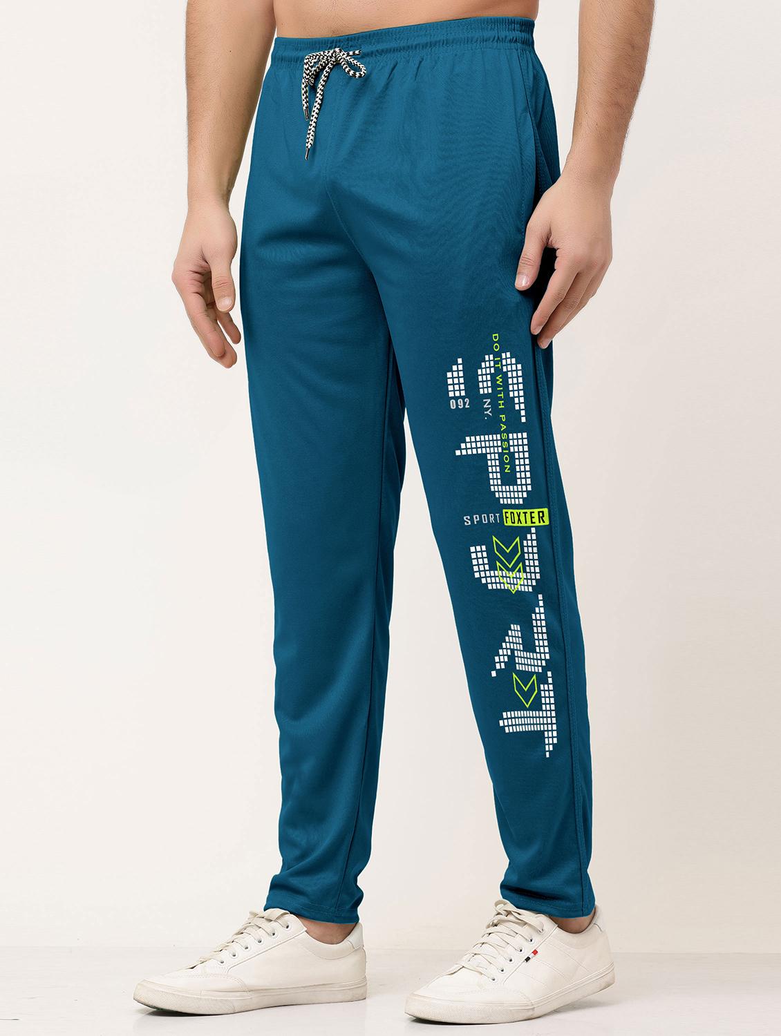 teal polyester full length track pant - 21029967 - Standard Image - 2