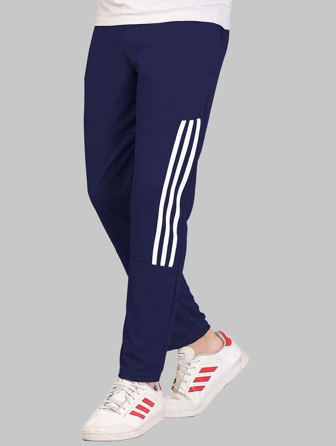 navy blue polyester  full length track pant - 21029971 -  Standard Image - 2