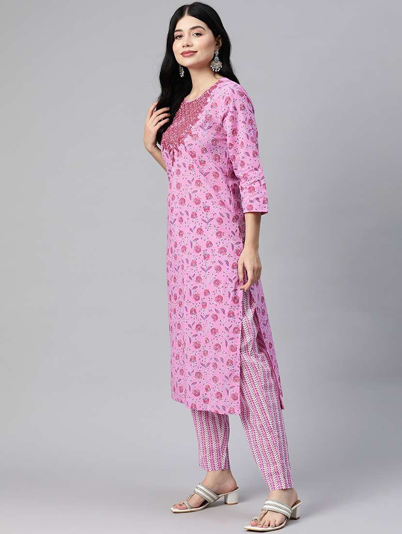 purple kurta pant set - 21031183 -  Standard Image - 2