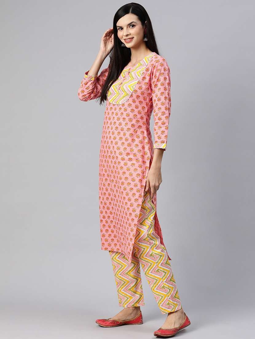 orange kurta pant set - 21031192 - Standard Image - 2
