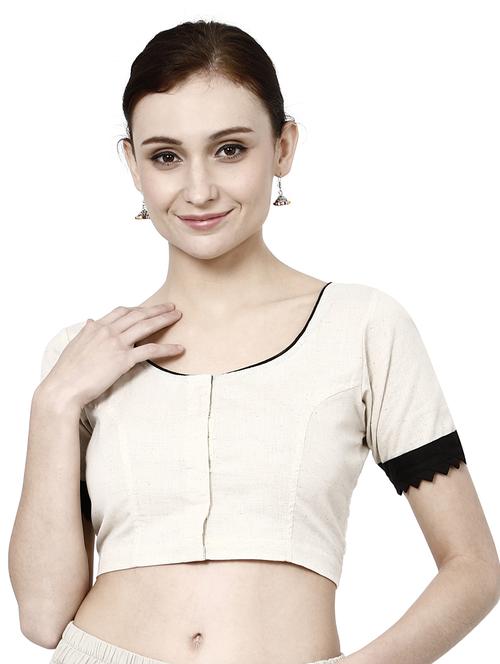 solid off white blouse - 21031367 - Standard Image - 0