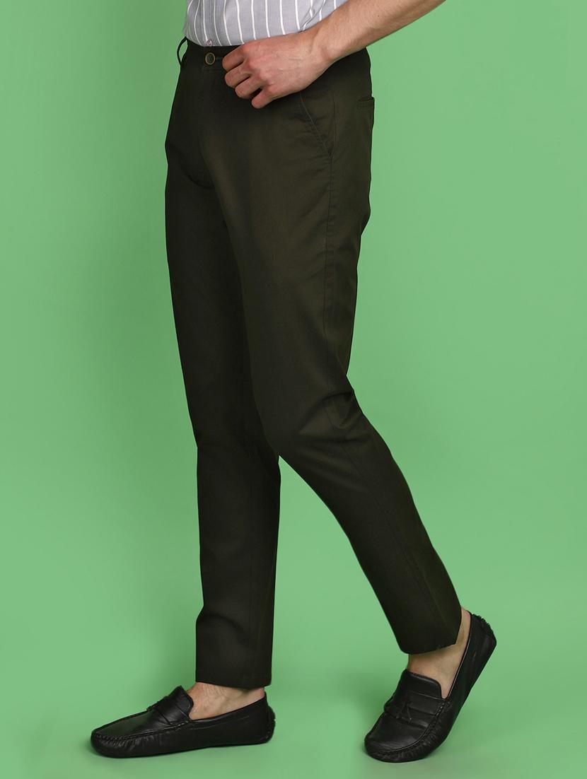 men solid ankle length chinos - 21031841 - Standard Image - 2
