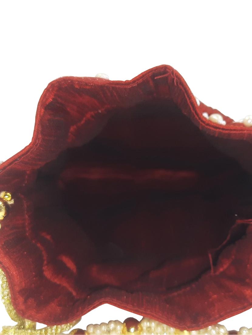 red embellished ethnic potlis - 21031991 - Standard Image - 2