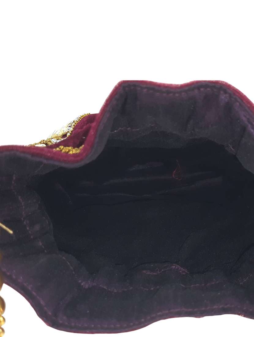 purple embellished ethnic potlis - 21032001 -  Standard Image - 2