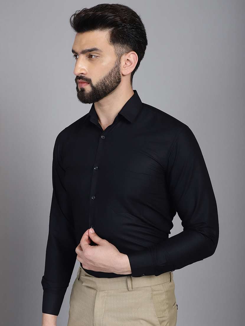 black cotton formal shirt