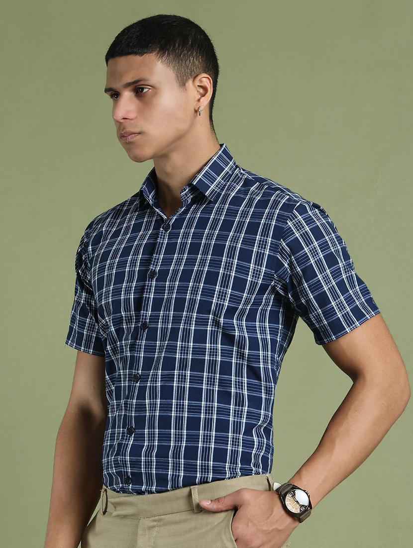 blue cotton formal shirt - 21032023 - Standard Image - 2