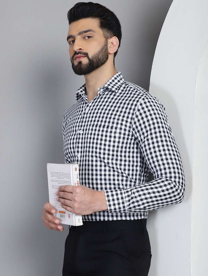 black cotton formal shirt - 21032027 - Standard Image - 2