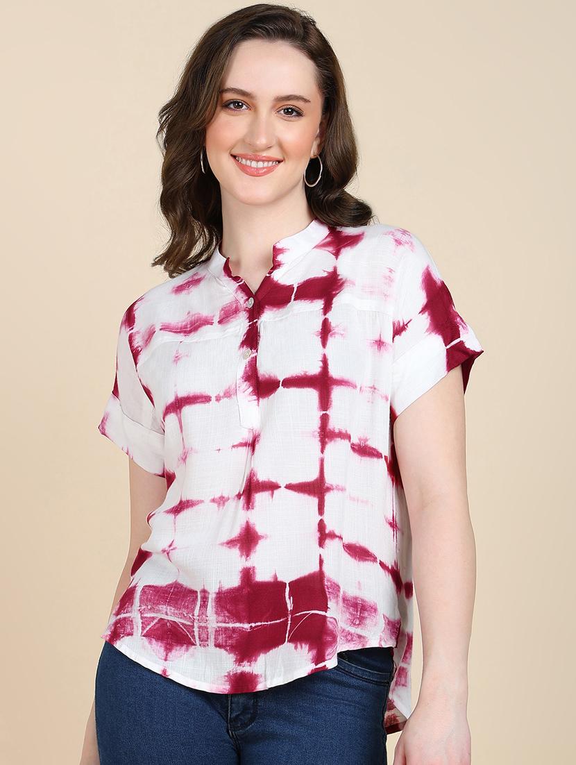 women tie & dyed regular top - 21032113 - Zoom Image - 0