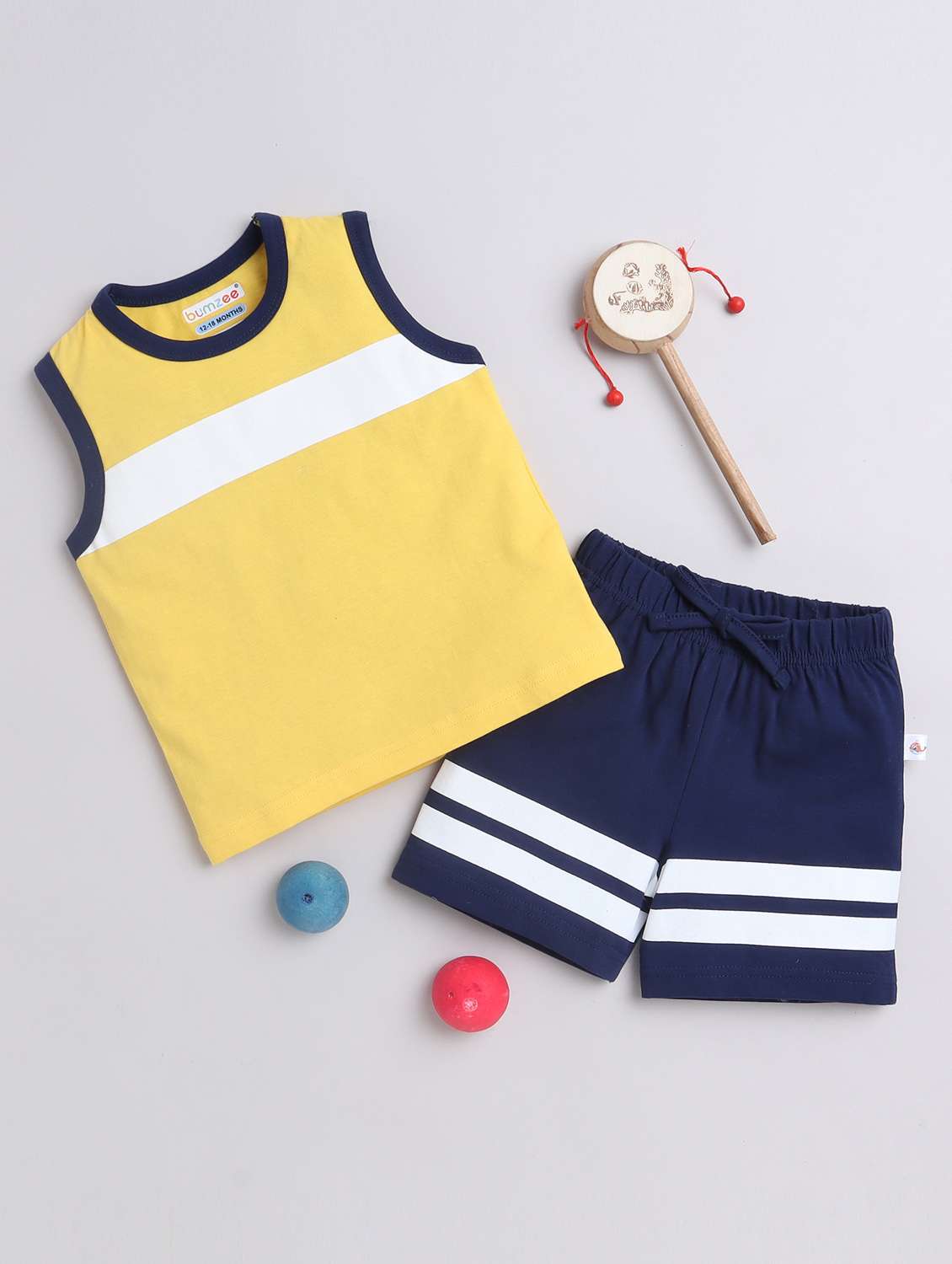 kids striped vest & shorts 