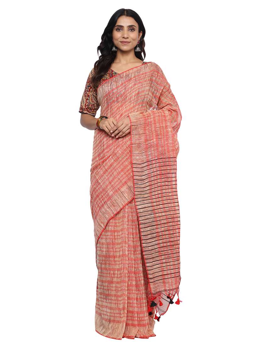 women multi colored fusion saree with blouse - 21032538 - Zoom Image - 0