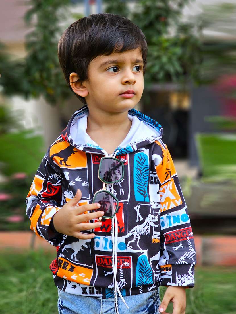 boys printed hooded t-shirt - 21033458 -  Standard Image - 2
