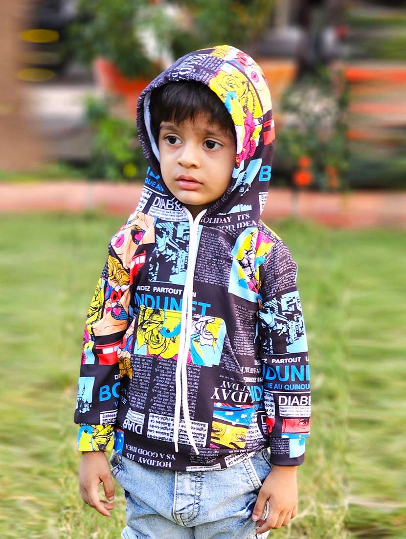 boys printed hooded t-shirt - 21033461 -  Standard Image - 2