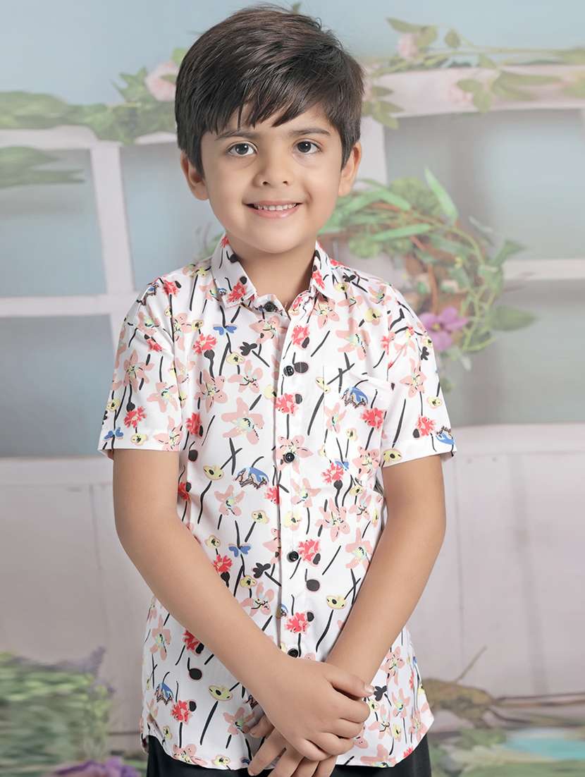 boys printed shorts & shirt set 