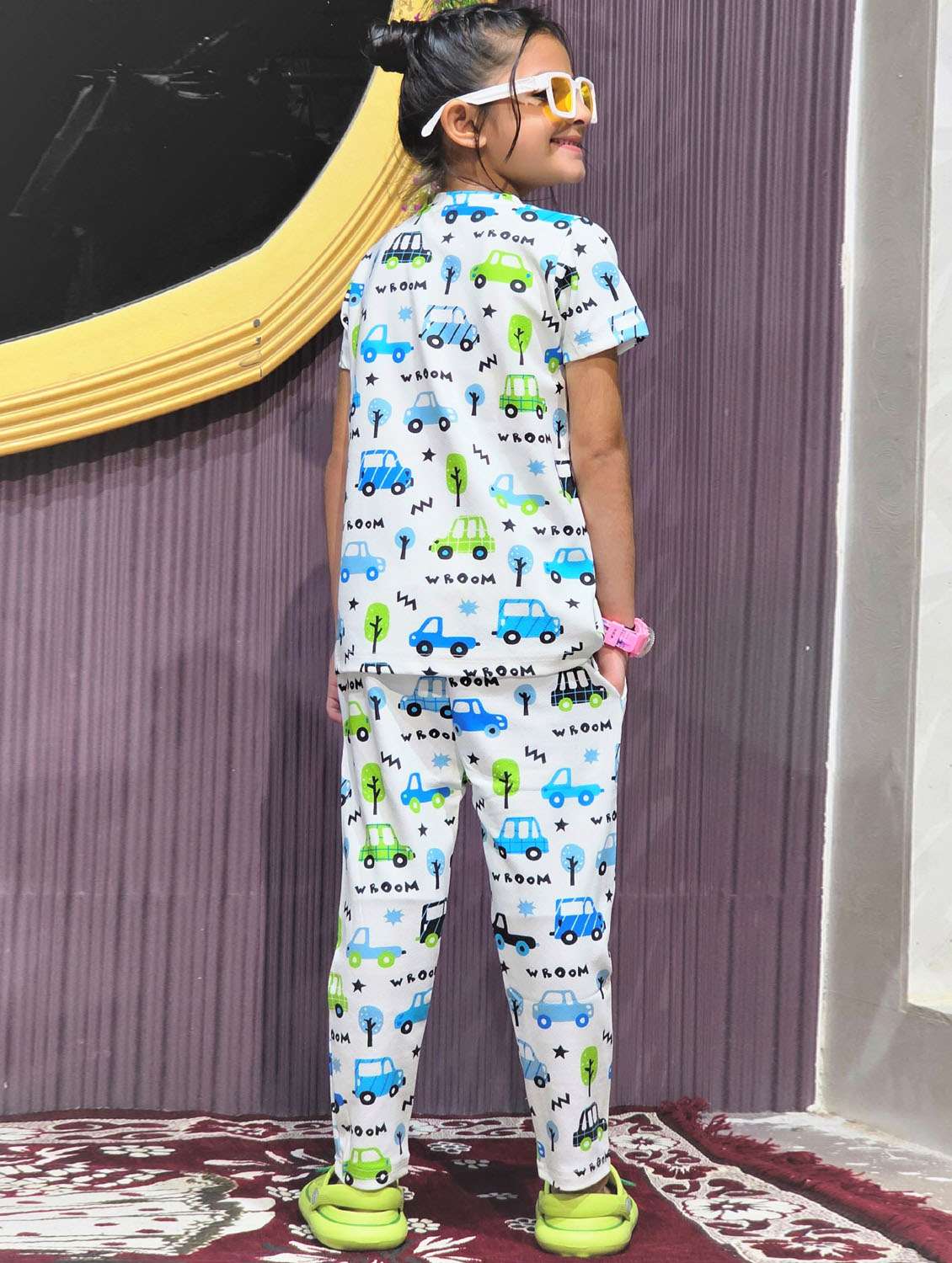 girls printed t-shirt and pajama set - 21033530 -  Standard Image - 2