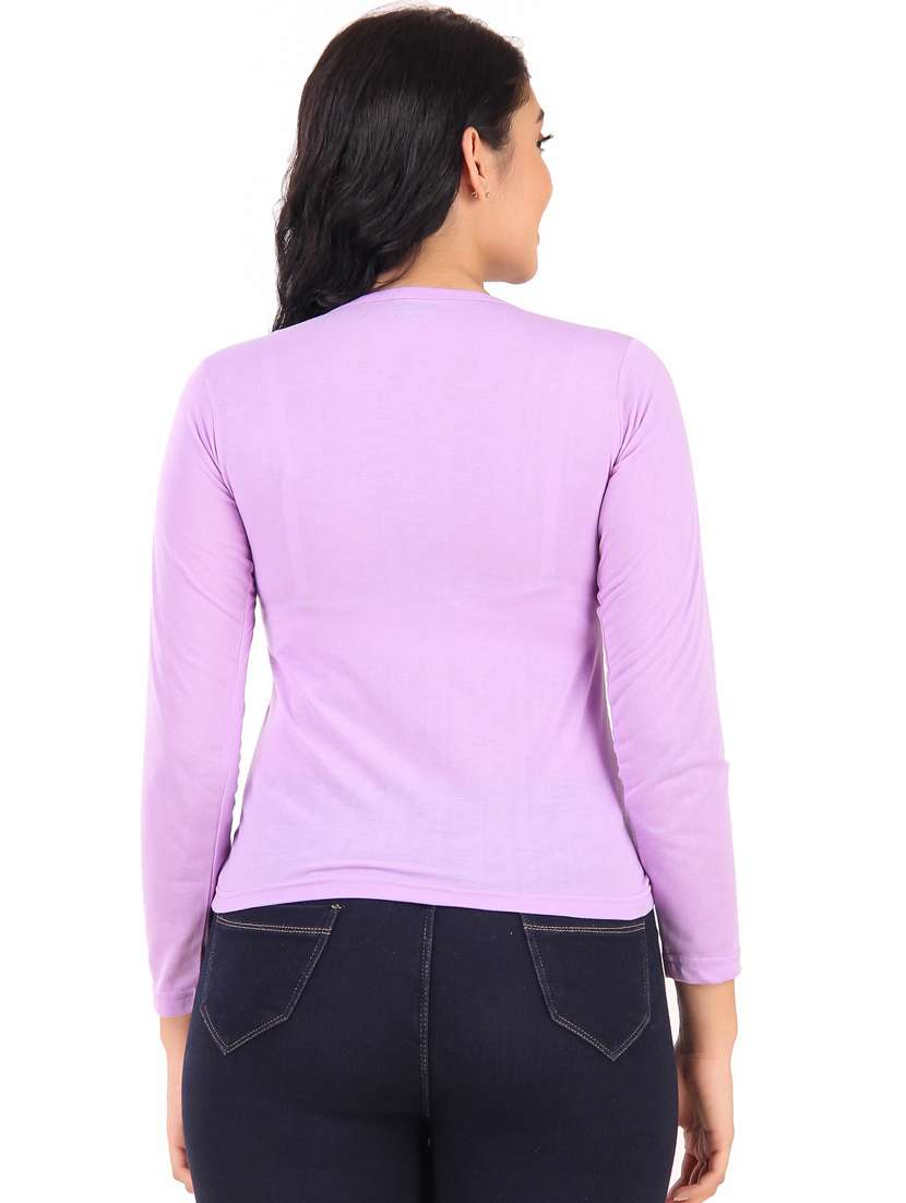 women round neck chest print t-shirt - 21033656 - Standard Image - 2