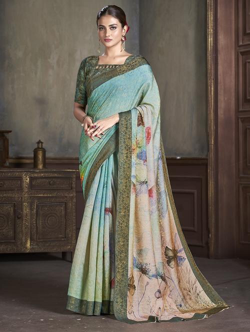 women multi color printed saree with blouse - 21033979 - Standard Image - 0