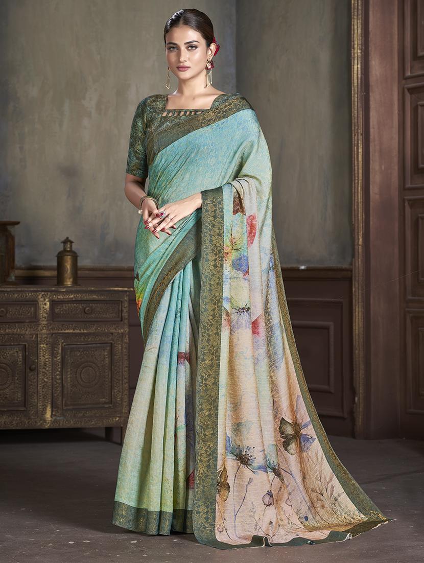 women multi color printed saree with blouse - 21033979 - Zoom Image - 0