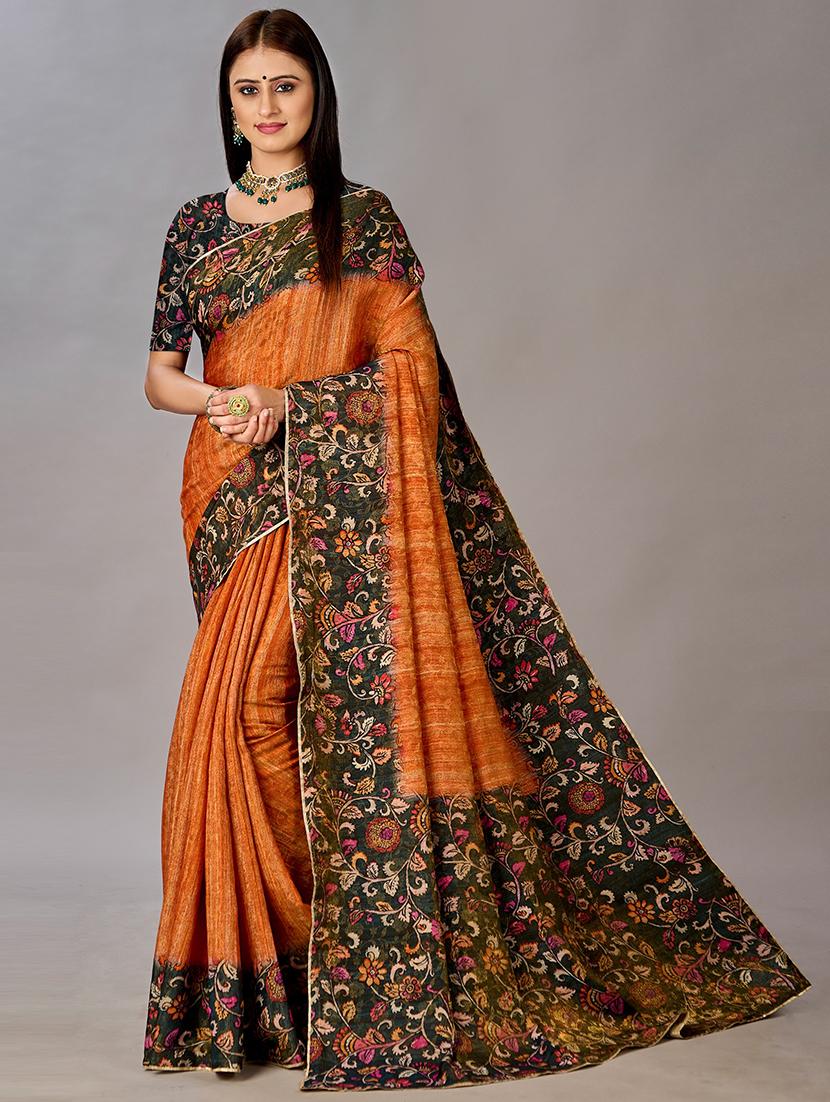 women floral printed saree with blouse - 21033994 - Zoom Image - 0