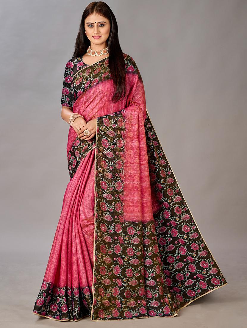 women floral printed saree with blouse - 21033999 -  Zoom Image - 0