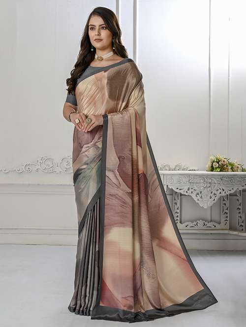 women multi color printed saree with blouse - 21034023 -  Standard Image - 0