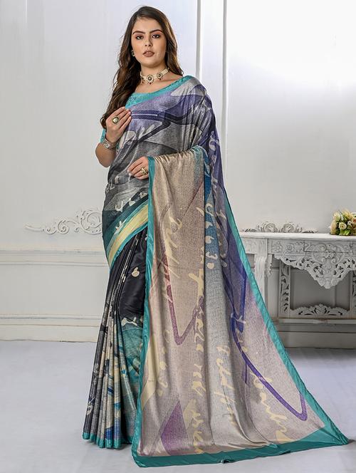 women multi color printed saree with blouse - 21034029 - Standard Image - 0