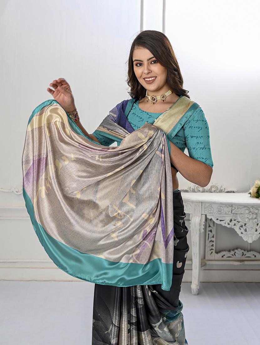 women multi color printed saree with blouse - 21034029 - Standard Image - 2