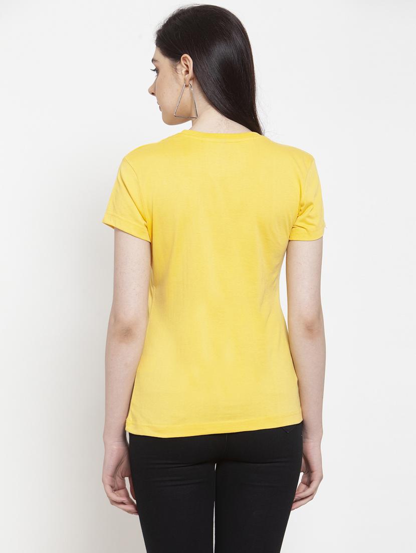 women round neck chest print t-shirt - 21034262 - Standard Image - 2