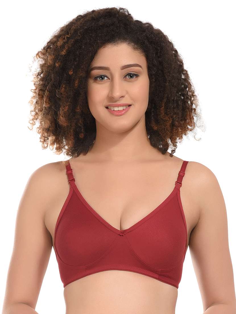 maroon hosiery tshirt bra