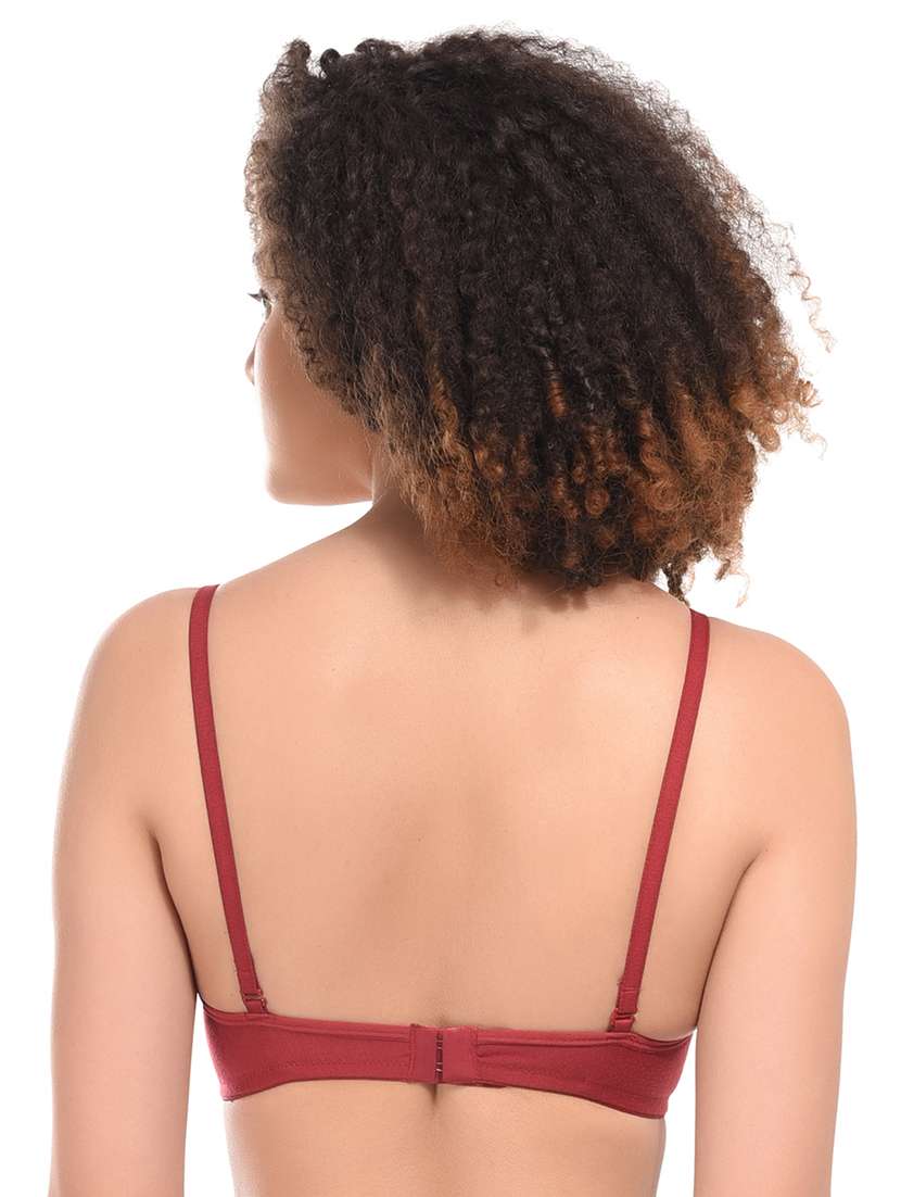maroon hosiery tshirt bra - 21034461 -  Standard Image - 2