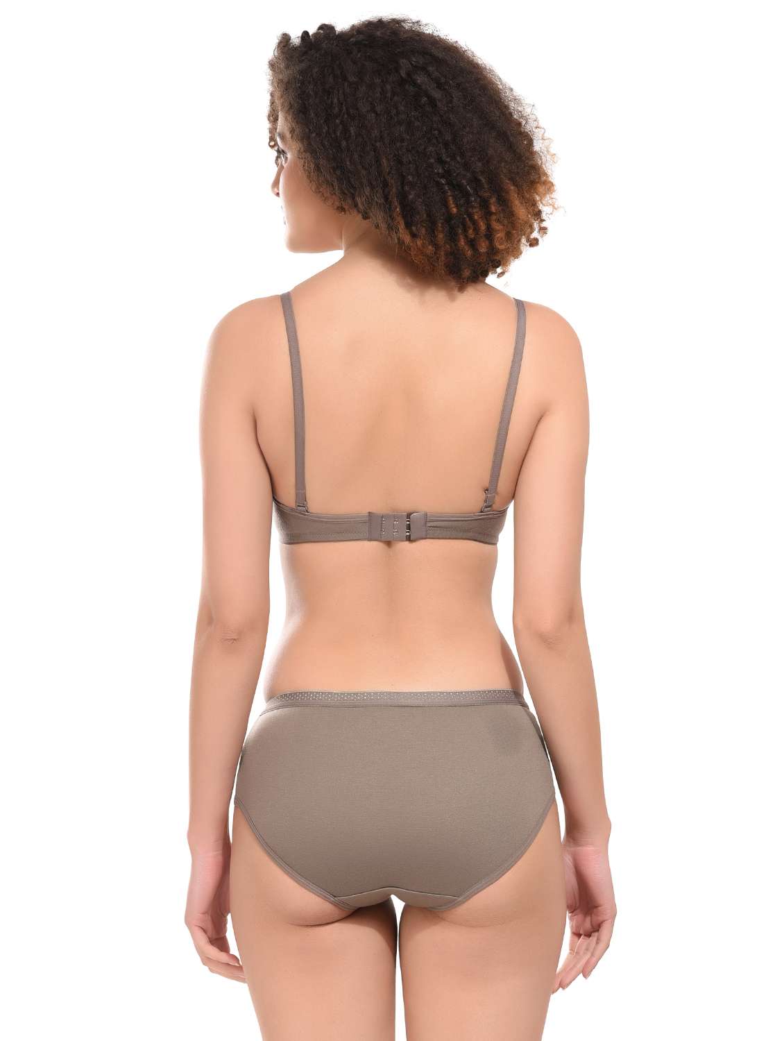 women solid hosiery bras and panty set - 21034514 -  Standard Image - 2