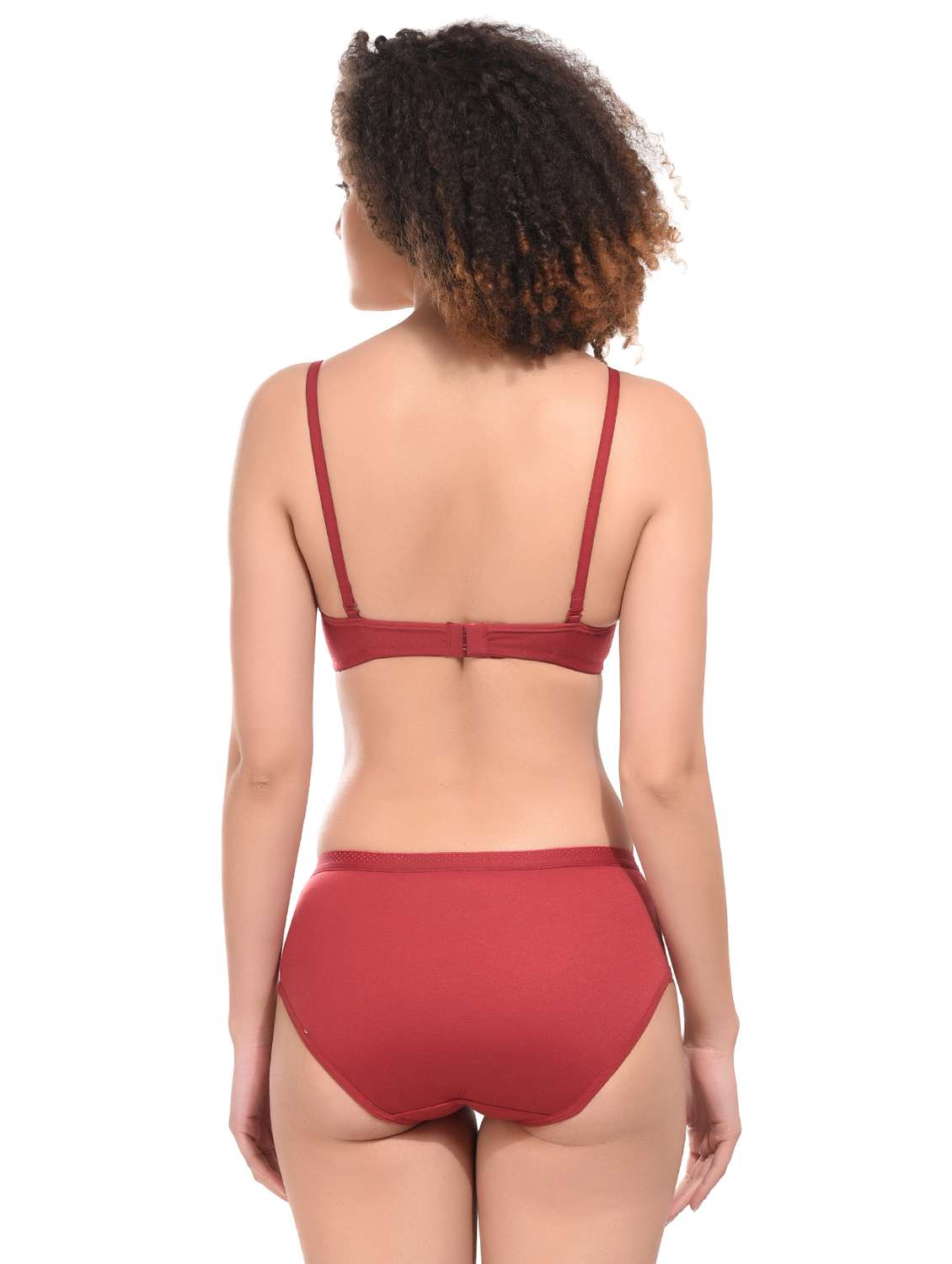 women solid hosiery bras and panty set - 21034516 -  Standard Image - 2