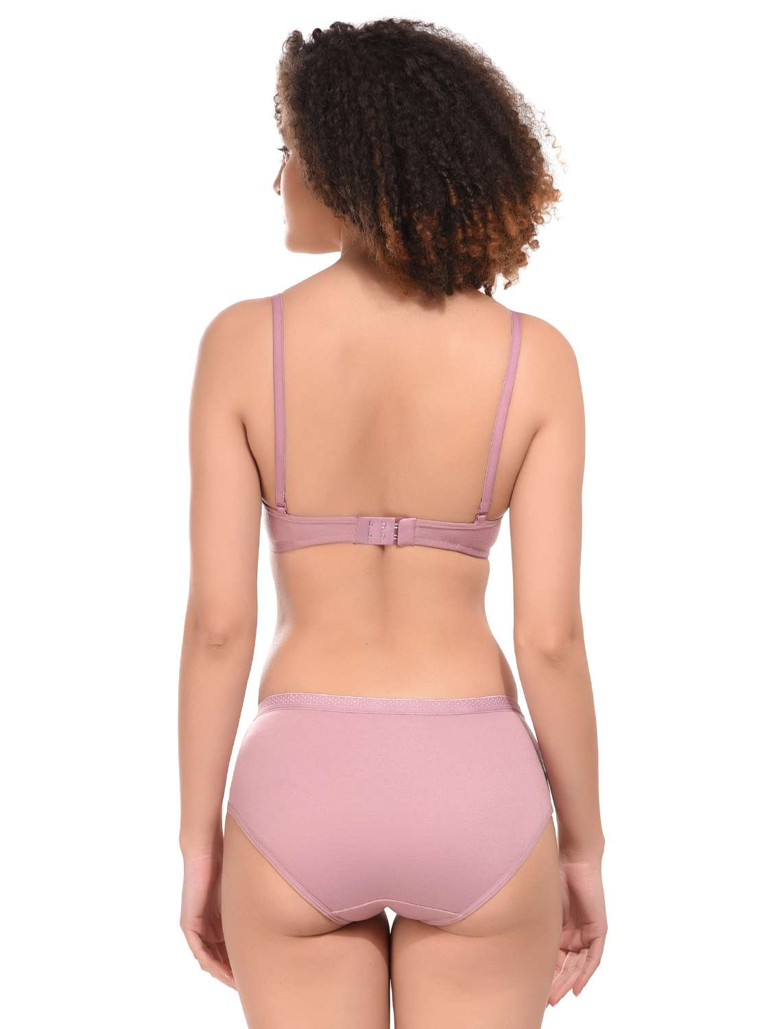 women solid hosiery bras and panty set - 21034518 -  Standard Image - 2