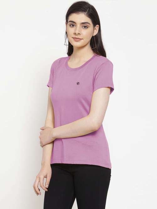 women round neck plain t-shirt - 21034570 -  Standard Image - 0
