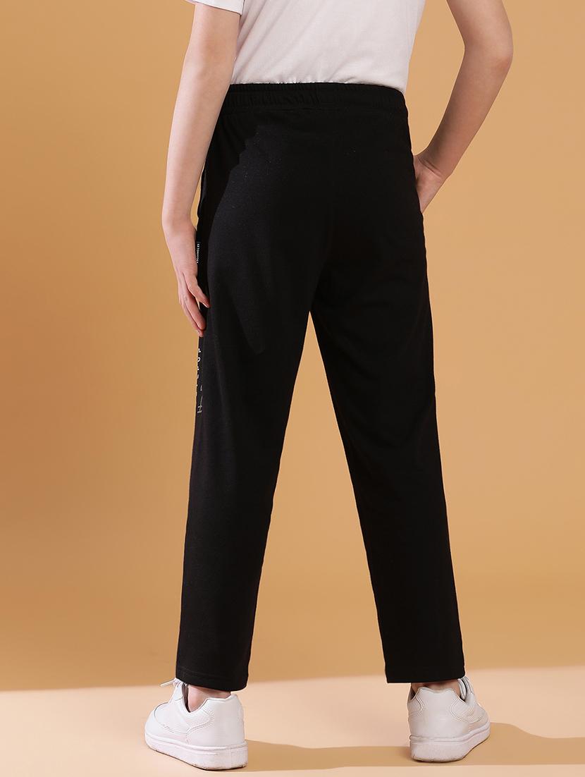 black solid mid rise track pant - 21034800 - Standard Image - 2