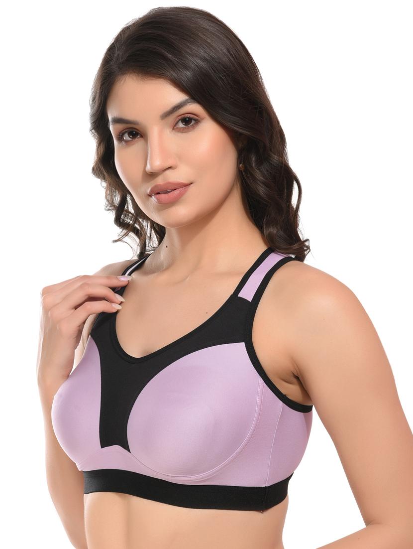 color block lycra sports bra - 21034817 - Standard Image - 2