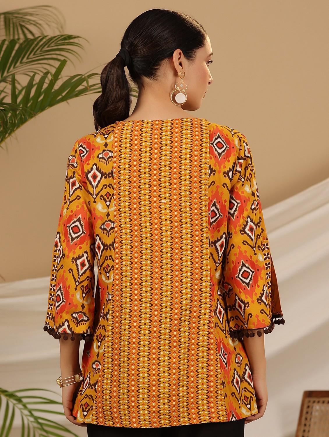women printed a-line tunic - 21034860 - Standard Image - 2