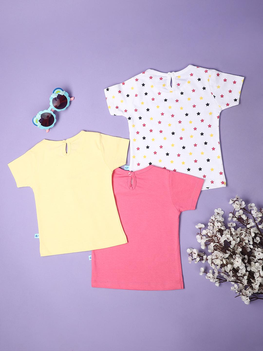 yellowfuchsiawhite cotton single jersey tshirt - 21035126 - Standard Image - 2